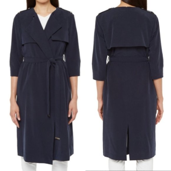 Ted Baker Corabel Navy Lightweight Trench Coat/Mac (Found!) - Picture 1 of 10